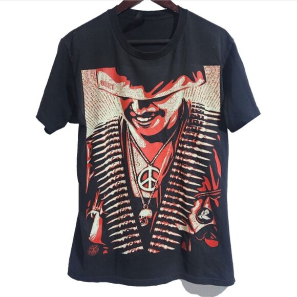 Shepard Fairey Obey T Shirt Duality of Humanity Men's Medium Large Graphic Flaw - Picture 1 of 9